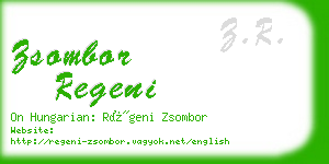 zsombor regeni business card